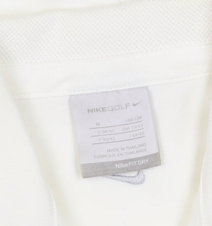 Nike Women's White Sleeveless Polo Shirt Size M