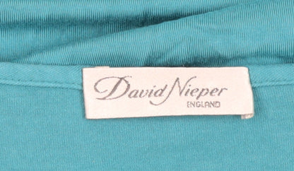 David Nieper Women's Green Dress, Size 18, V-Neck