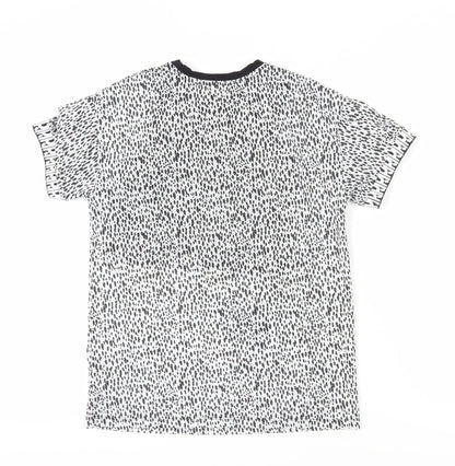 River Island Girls Black White Animal Print T-Shirt 11-12