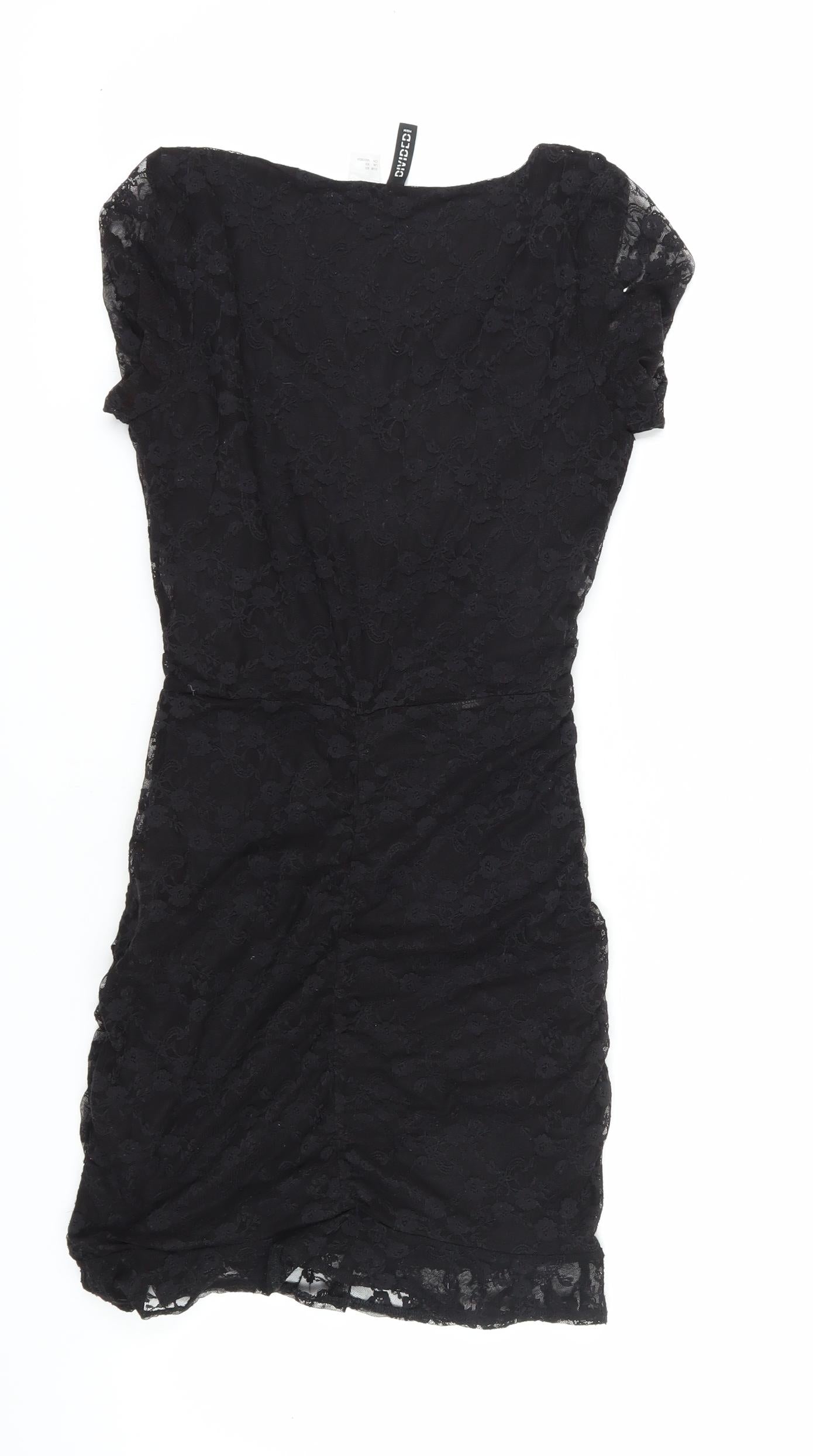 H&M Women's Black XS Lace Sheath Dress for Parties