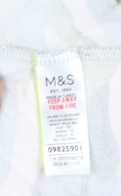 Marks and Spencer Girls Camouflage Sweatshirt 11-12 Pullover