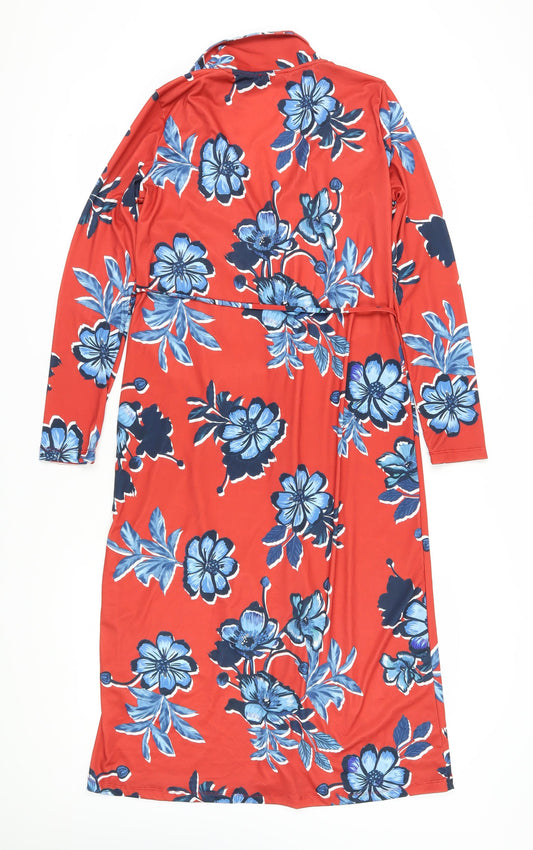 Zara Women's Multicoloured S Floral Wrap Dress