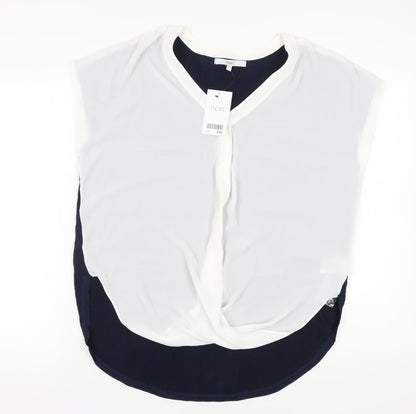 Next Women's White Viscose Blouse Size 12 Casual