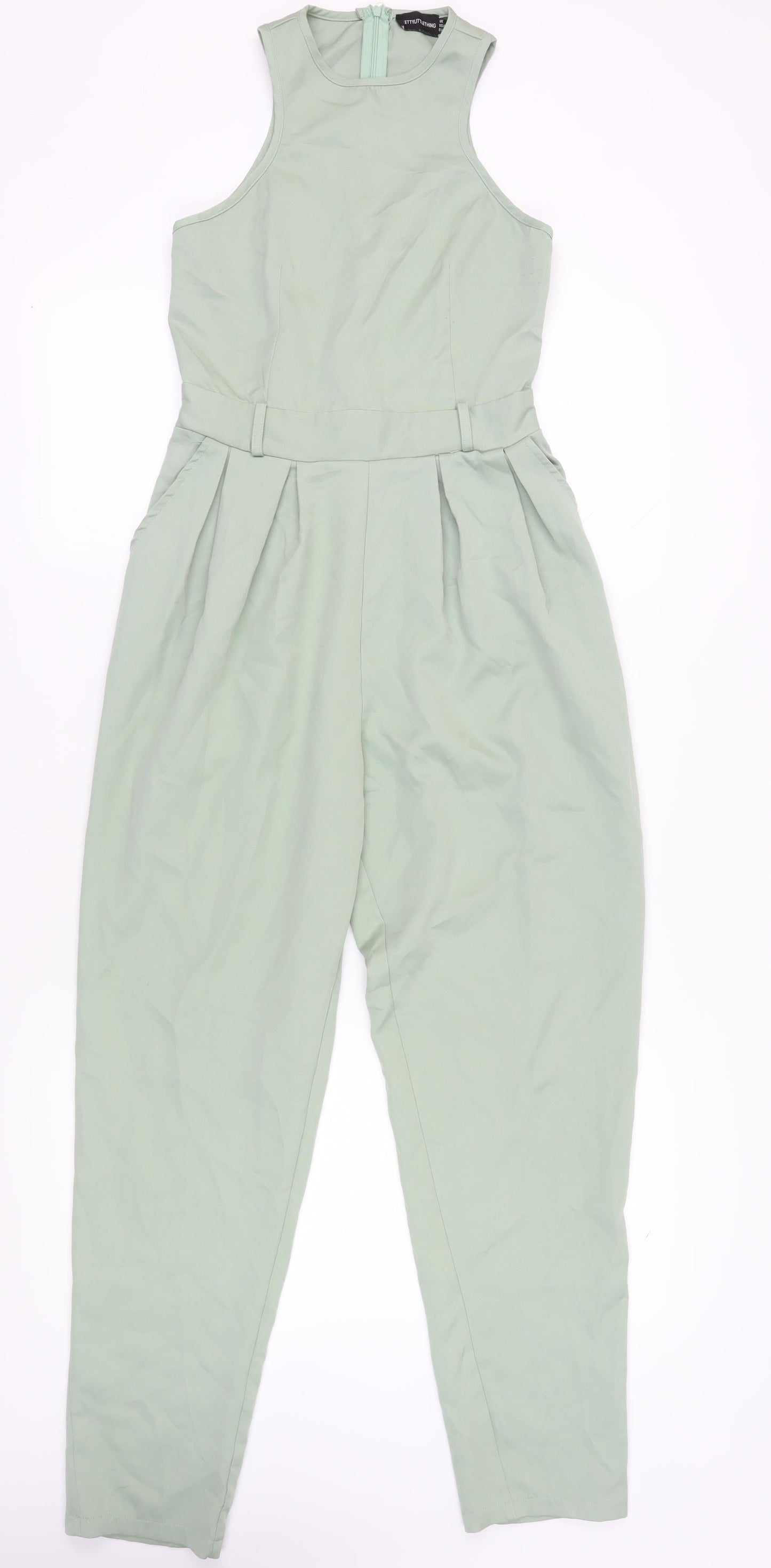 Pretty Little Thing Women's Green Jumpsuit Size 8