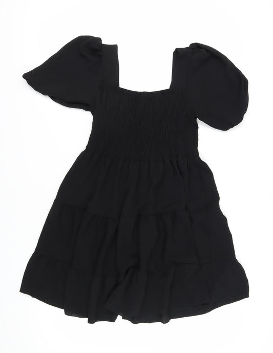 boohoo Women's Black A-Line Dress Size 12