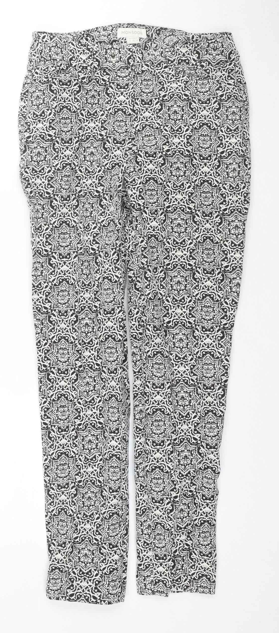 Monsoon Women's Black Geometric Jegging Size 8