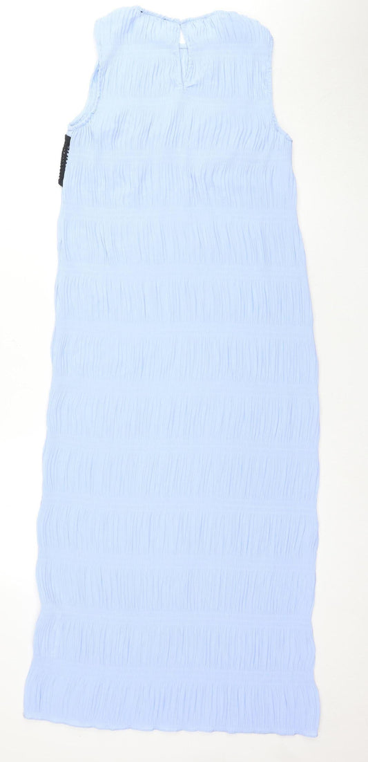 ZARA Women's Blue Shift Sleeveless Dress Size S
