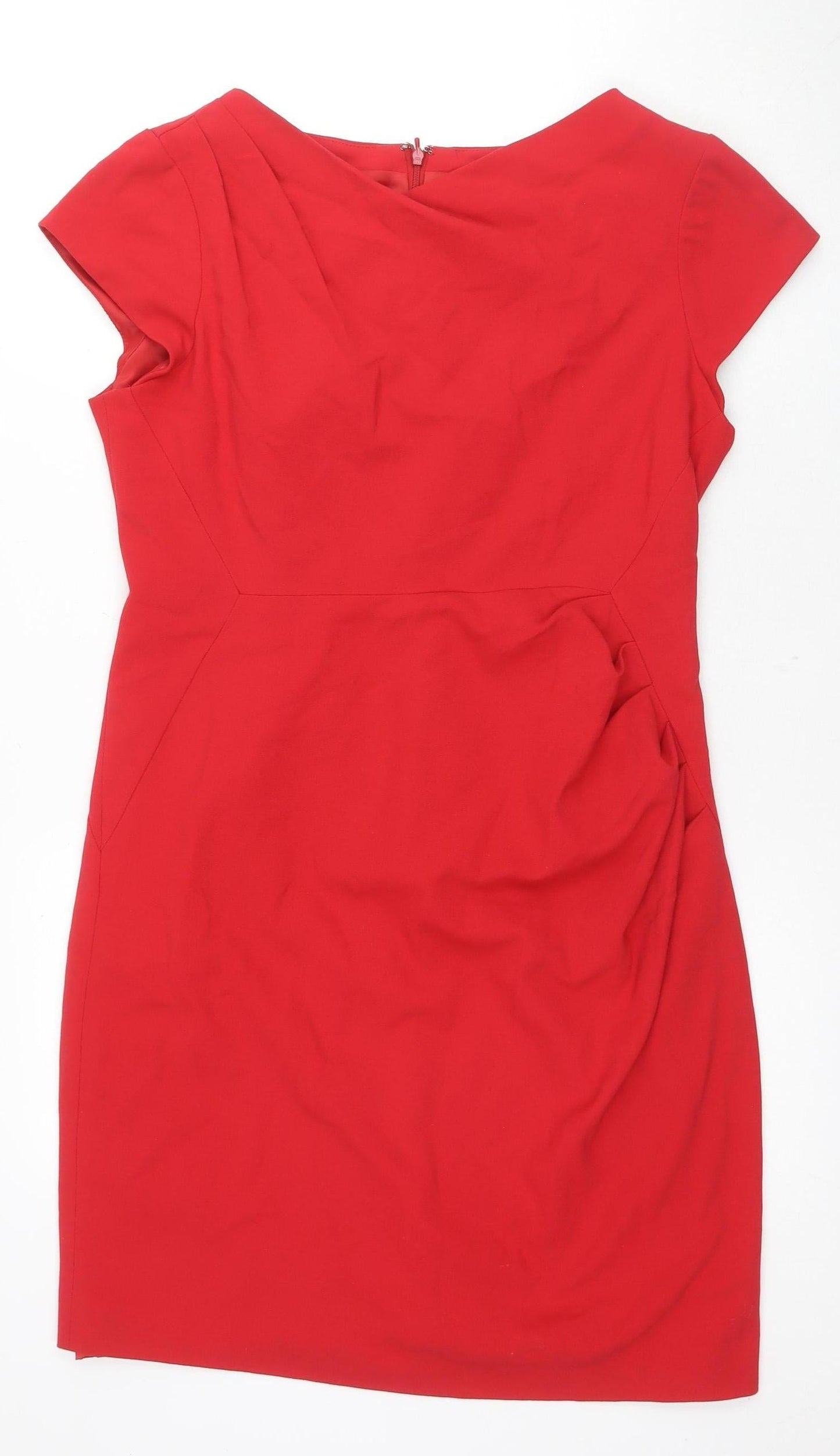 L.K. Bennett Women's Red Sheath Dress Size 16