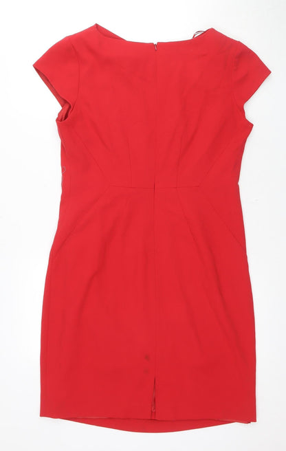 L.K. Bennett Women's Red Sheath Dress Size 16