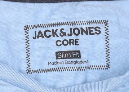 Mens UK Size L JACK & JONES Blue  T-Shirt