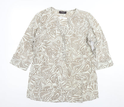 Womens UK Size 14 Principles Beige Basic Tunic