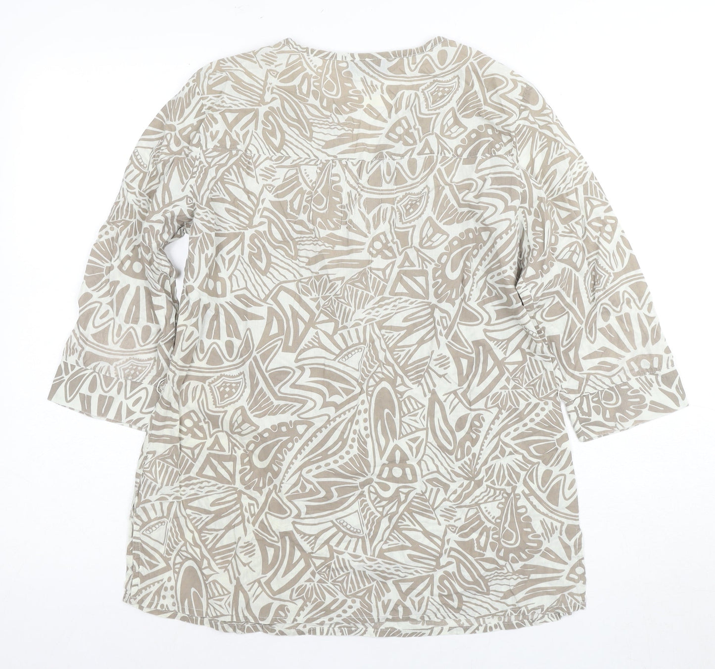 Womens UK Size 14 Principles Beige Basic Tunic
