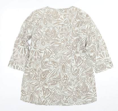 Womens UK Size 14 Principles Beige Basic Tunic