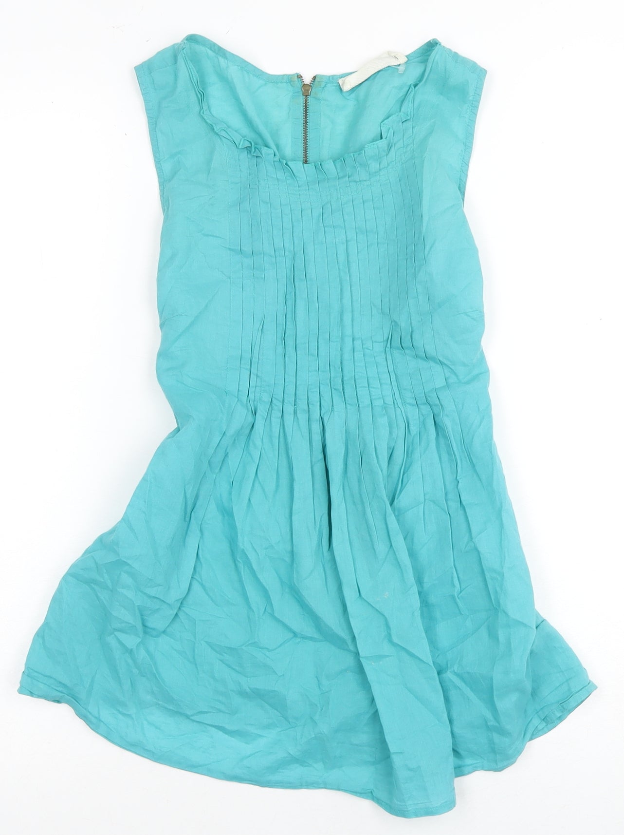 Womens UK Size 8 Oasis Blue Tunic Blouse