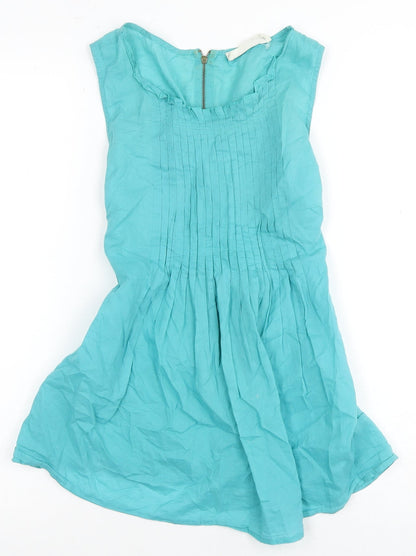 Womens UK Size 8 Oasis Blue Tunic Blouse