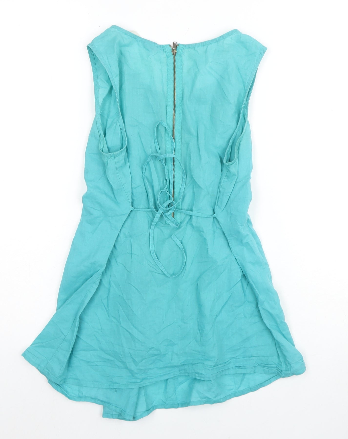 Womens UK Size 8 Oasis Blue Tunic Blouse