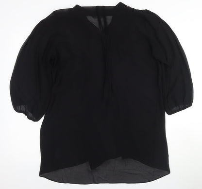 Womens UK Size XL M&S Collection Black Basic Blouse