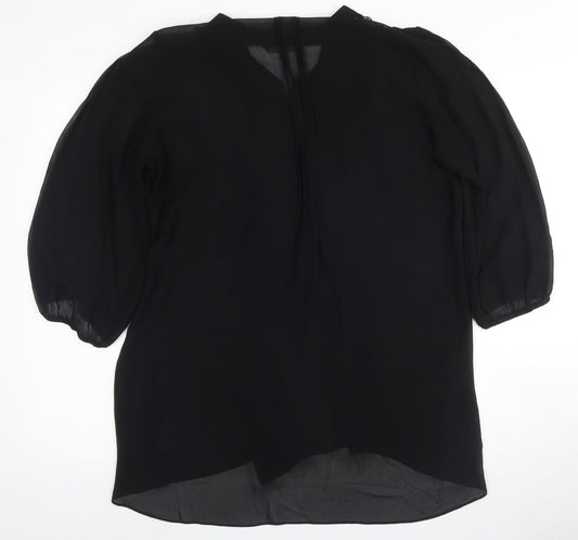 Womens UK Size XL M&S Collection Black Basic Blouse
