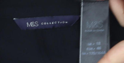 Womens UK Size XL M&S Collection Black Basic Blouse