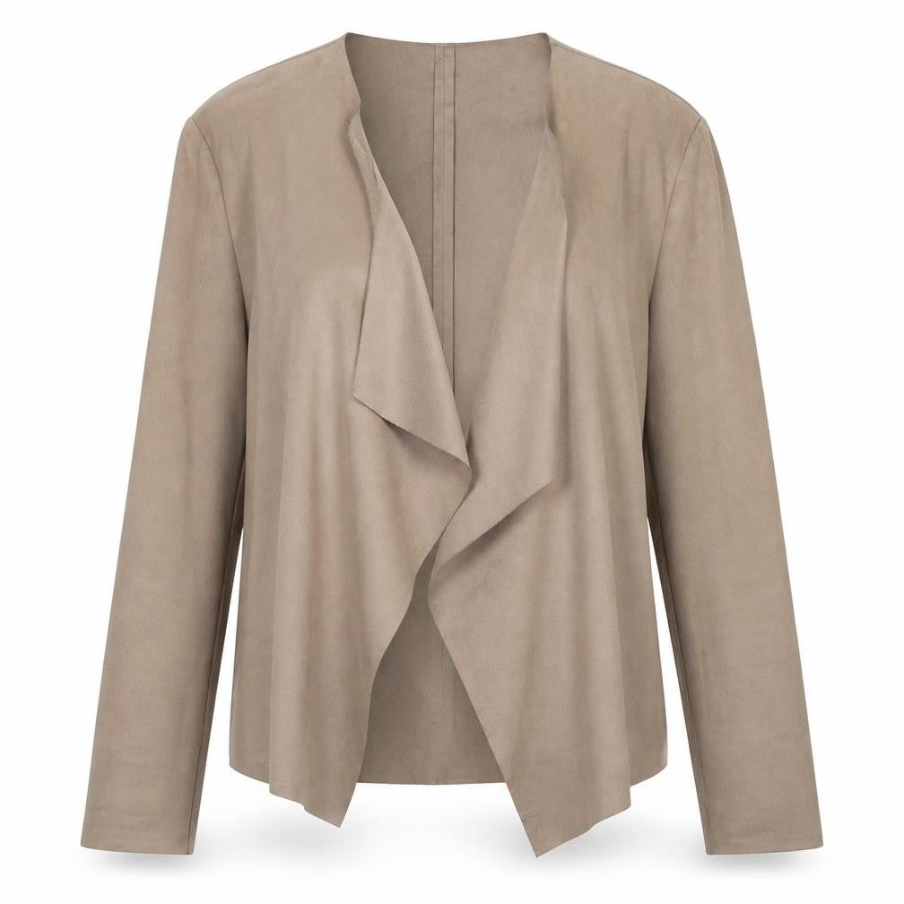Womens UK Size L Zara Beige Basic Jacket