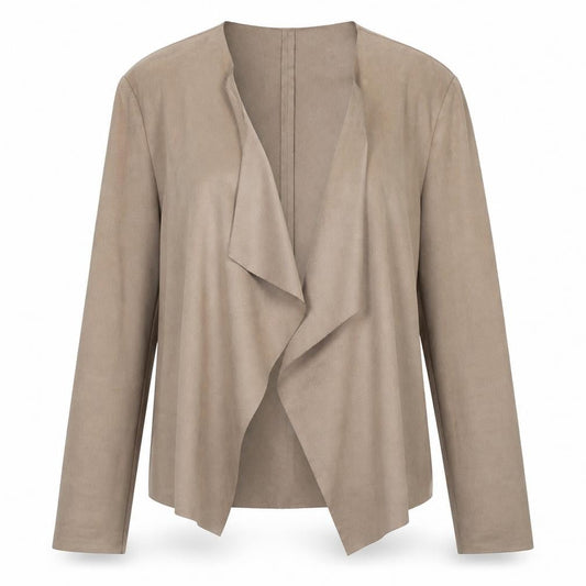 Womens UK Size L Zara Beige Basic Jacket