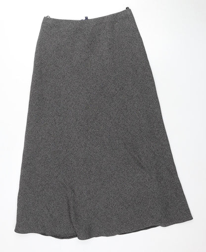 Debenhams Women's Grey A-Line Skirt - Size 10