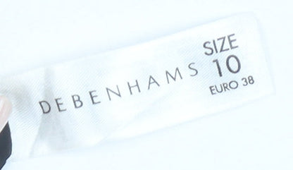 Debenhams Women's Grey A-Line Skirt - Size 10