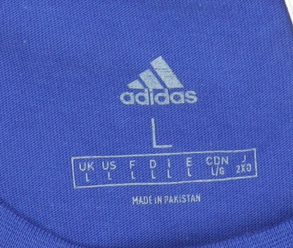 Adidas Men's Blue Sports T-Shirt - L