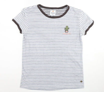Soul Cal & Co Women’s XS Grey Striped Ringer T-Shirt