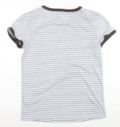 Soul Cal & Co Women’s XS Grey Striped Ringer T-Shirt