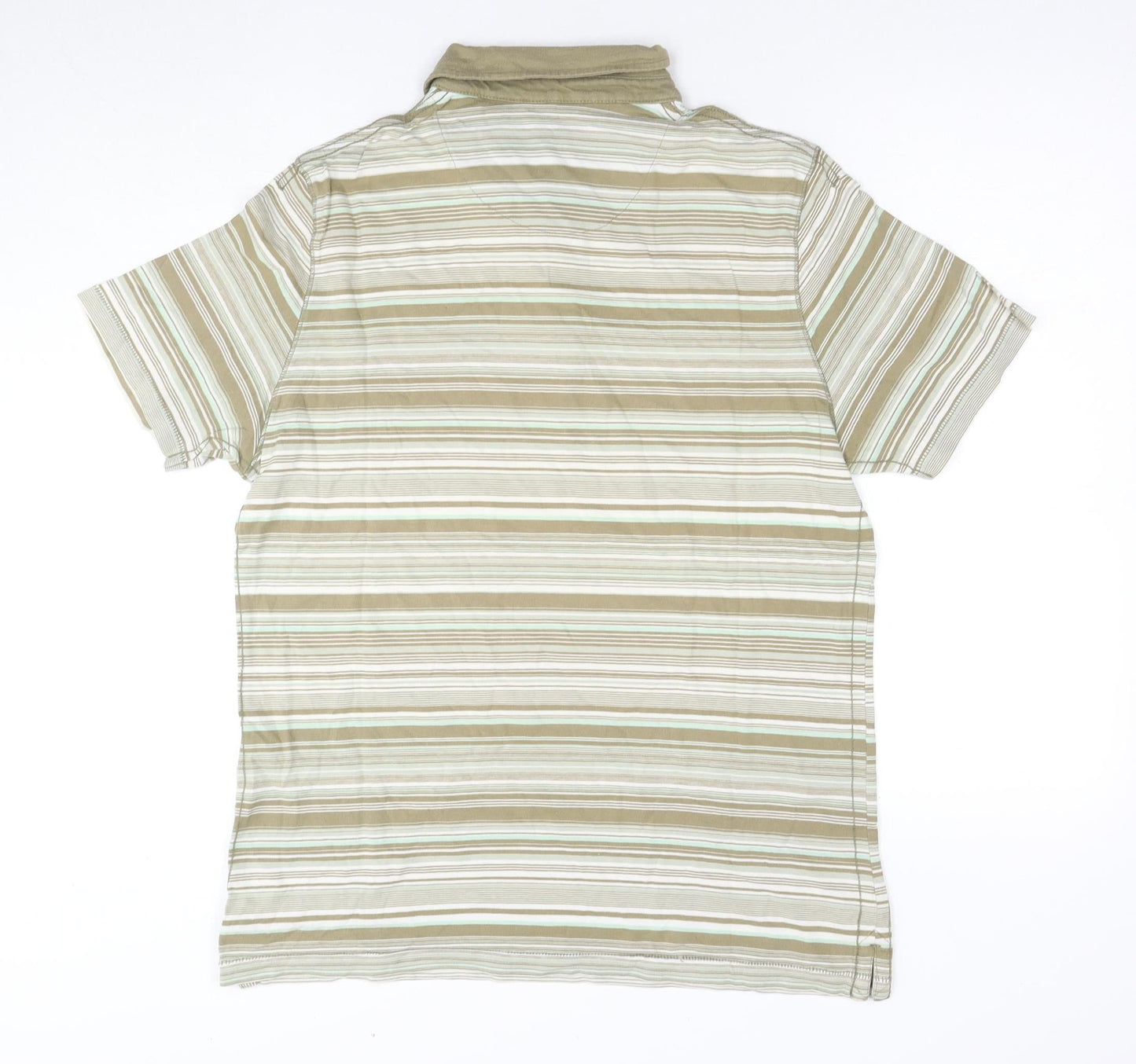 Ted Baker Men’s Beige Striped Polo Shirt L