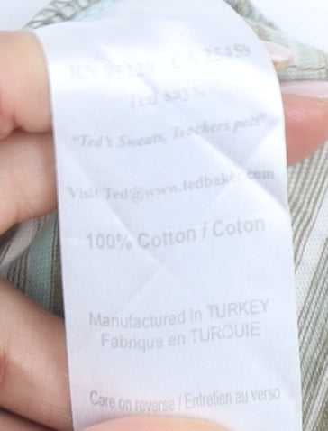 Ted Baker Men’s Beige Striped Polo Shirt L