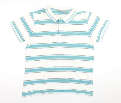 Ted Baker Men's Striped Polo Shirt, Size L