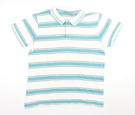 Ted Baker Men's Striped Polo Shirt, Size L
