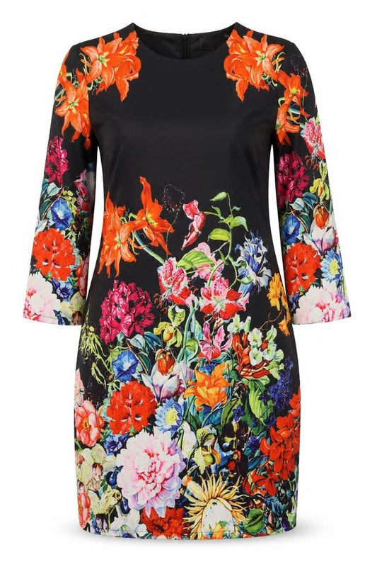 Boohoo Women's Multicoloured Floral Bodycon Dress UK 10