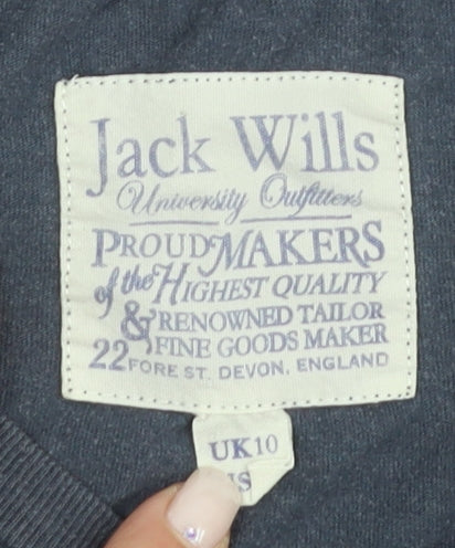 Jack Wills Women's Grey Basic T-Shirt Size 10