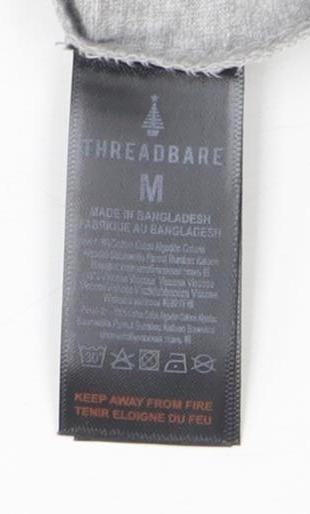 Threadbare Men's Grey Blue Christmas T-Shirt M