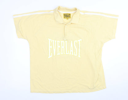 Everlast Men's Yellow Polo Shirt - Large, Short Sleeve