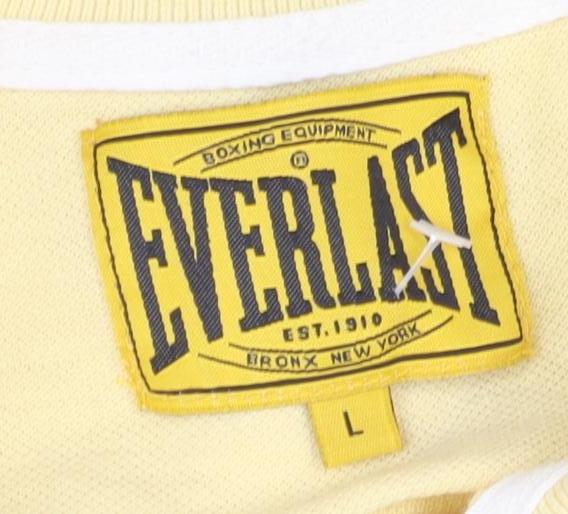 Everlast Men's Yellow Polo Shirt - Large, Short Sleeve
