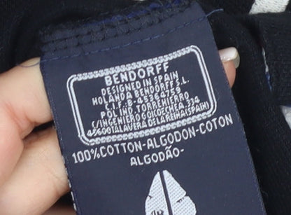 Bendorff Men's Black with Detailing Cotton Navigator Polo Shirt Size 2XL