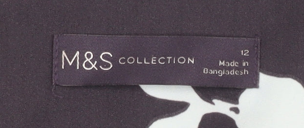 Womens UK Size 12 Marks and Spencer Black Basic Blouse