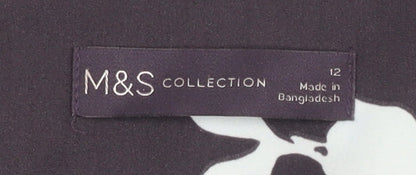 Womens UK Size 12 Marks and Spencer Black Basic Blouse