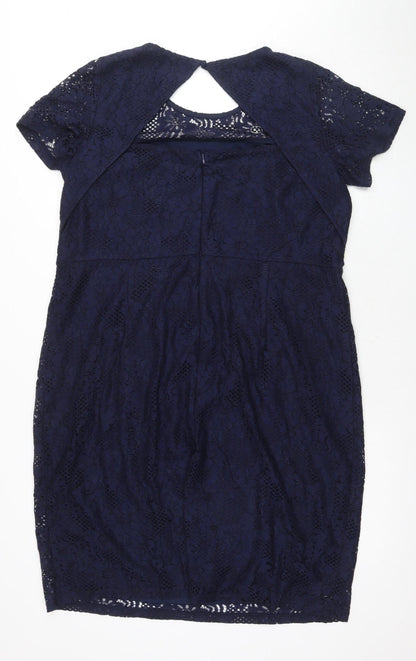 Dorothy Perkins Blue Lace Sheath Dress Size 20