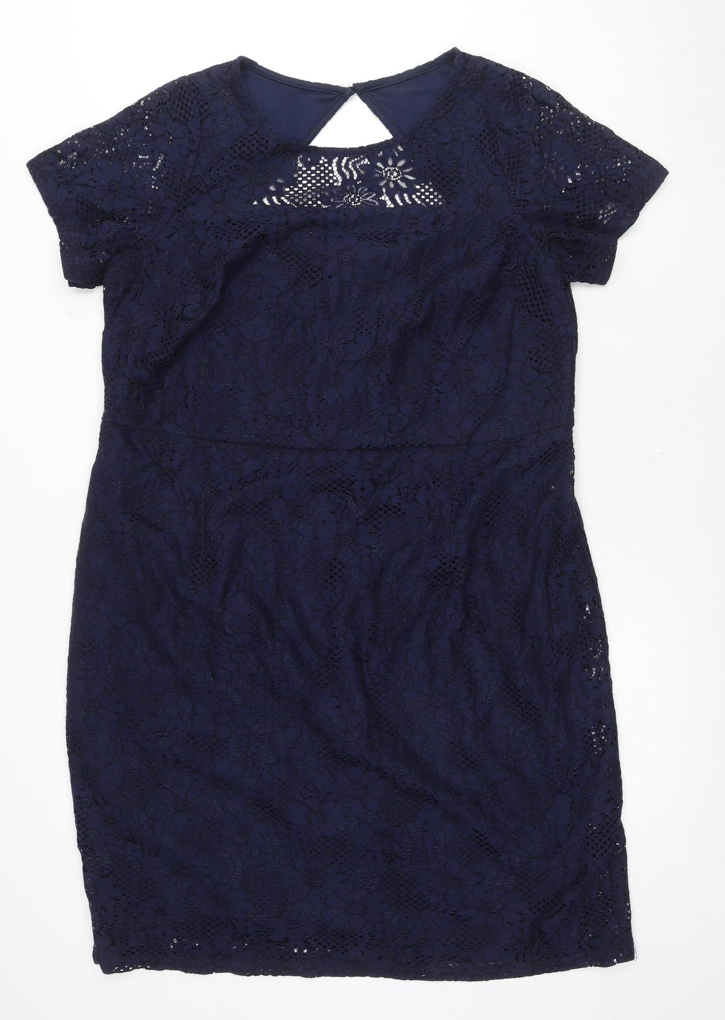 Dorothy Perkins Blue Lace Sheath Dress Size 20