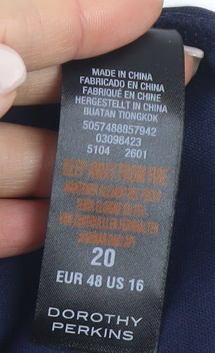 Dorothy Perkins Blue Lace Sheath Dress Size 20