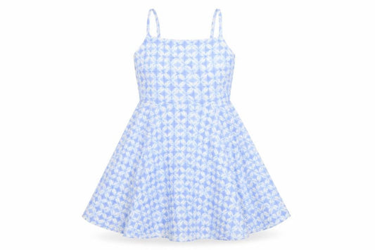 Gap Women's Blue Fit & Flare Dress, Size S, Summer Casual