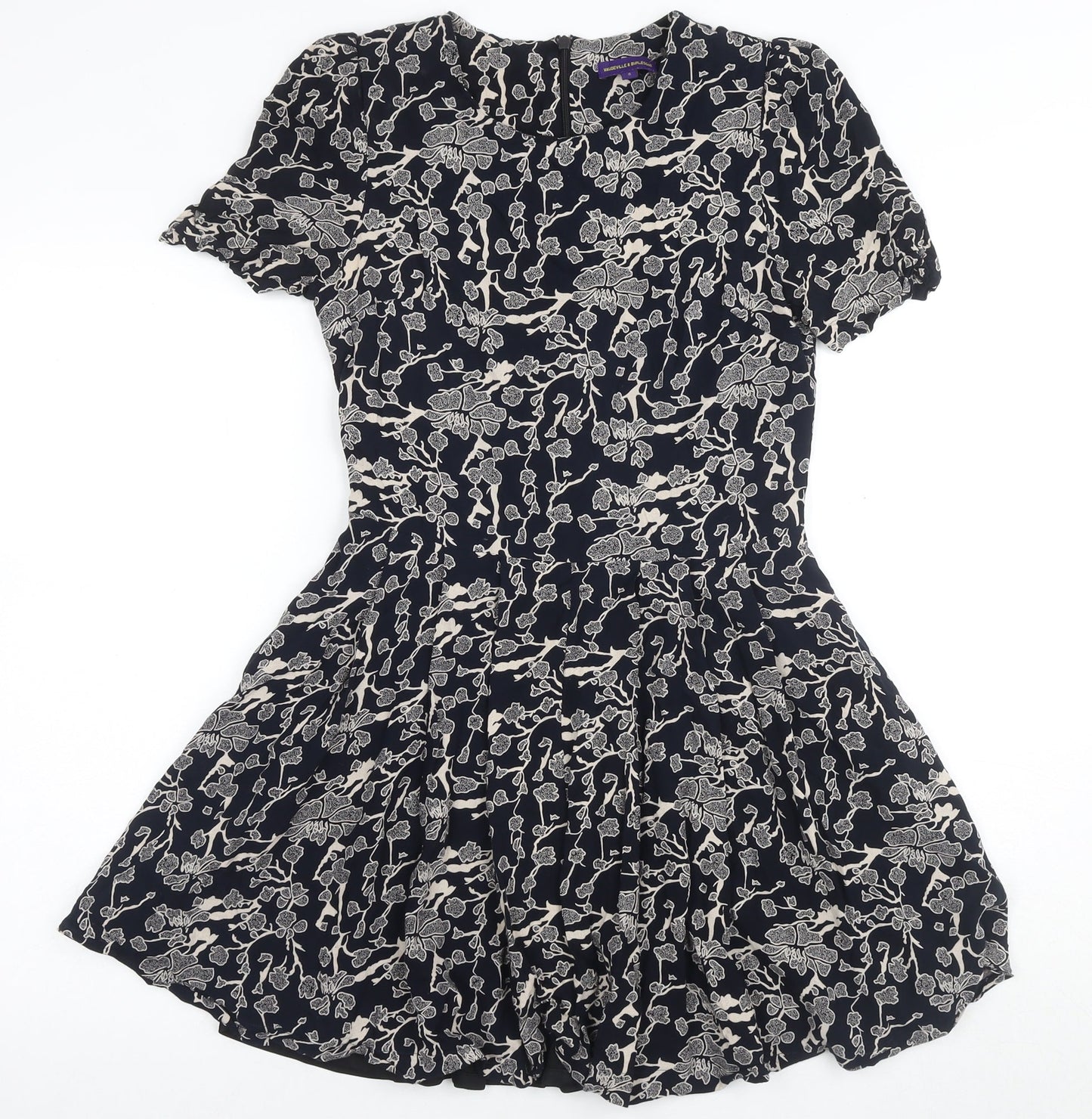 Vaudeville & Burlesque Women's Black Floral Dress S