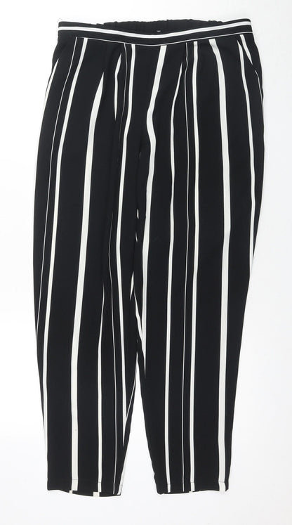 Womens UK Size 14 Wallis Regular Fit Jogger Black Trousers
