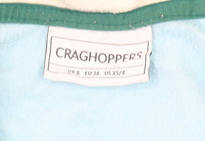 Craghoppers Women's Blue Mock Neck Fleece Sweatshirt Size 6