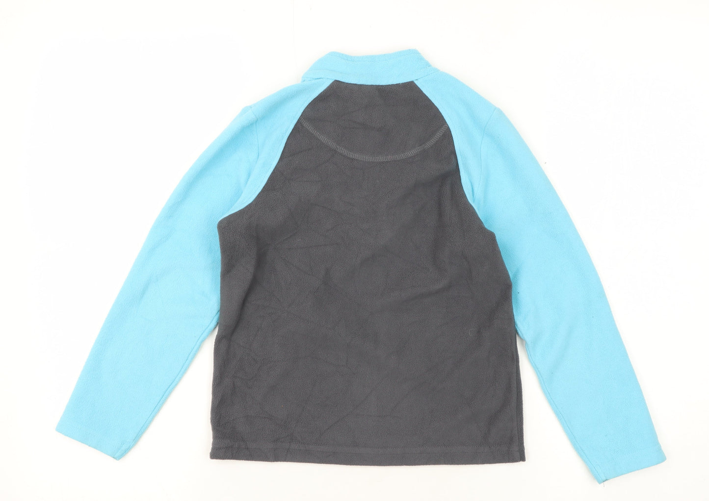 Crane Boys Blue and Black 1/4 Zip Fleece Sweatshirt, Size 8 Years